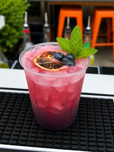 Hibiscus Blueberry Spritz - Mocktail